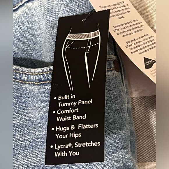 Kim Rogers petite denim capri size 8P tummy control with pockets NWT - Picture 5 of 6